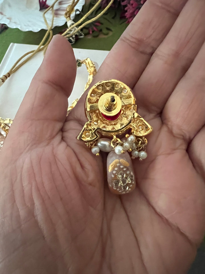 Scintillating Navratna Maharani Choker with Earrings