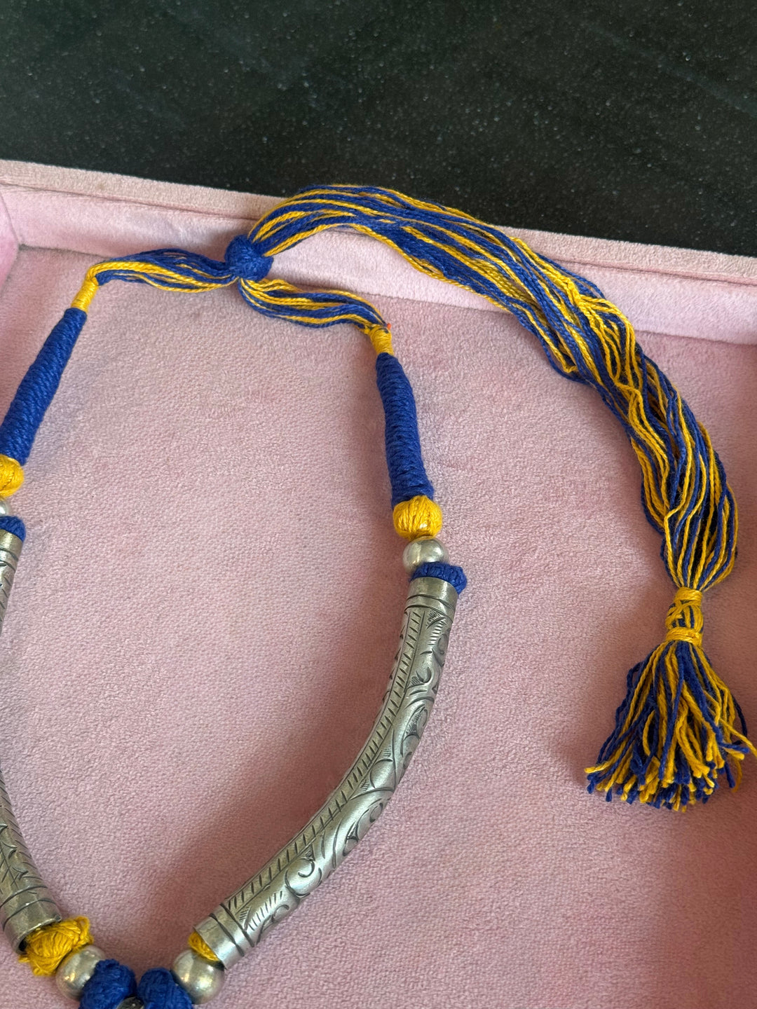 Hand-Painted Srinathji Tribal Pendant Necklace
