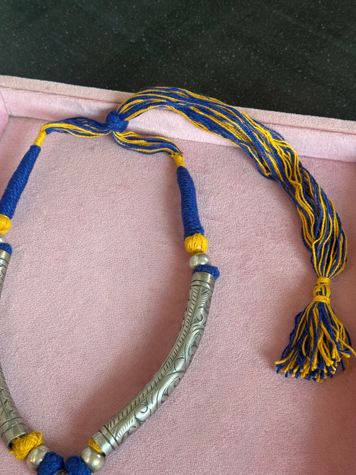 Hand-Painted Srinathji Tribal Pendant Necklace