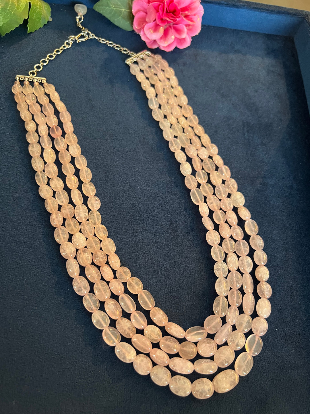 Handcrafted Rose Quartz Necklace: Elegance and Love