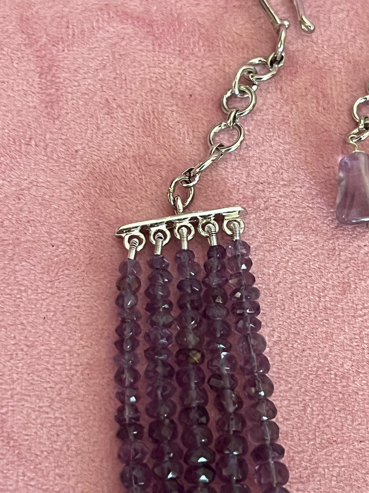 Artisan-Crafted Amethyst Necklace: Elegance from Brazilian Mines