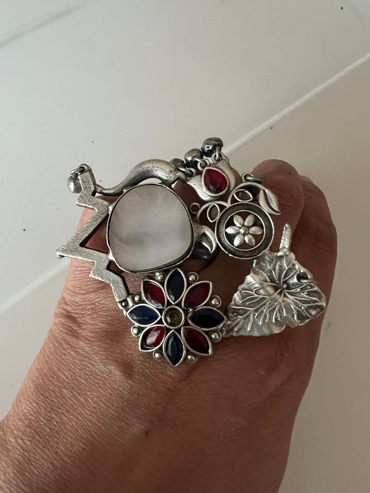 One-of-a-Kind Designer Fusion Ring - Premium Brass