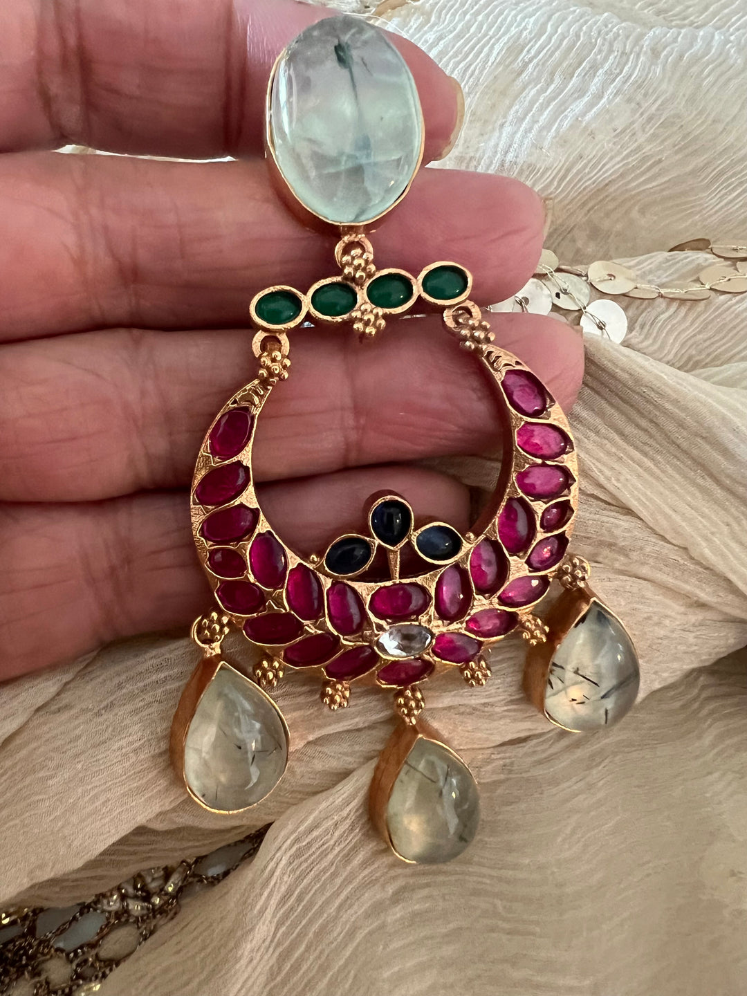 Designer Kempu Earrings - Premium Quality, Exquisite Craftsmanship