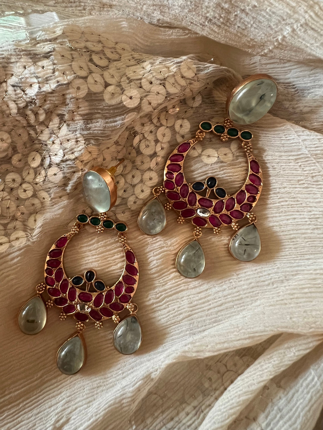 Designer Kempu Earrings - Premium Quality, Exquisite Craftsmanship