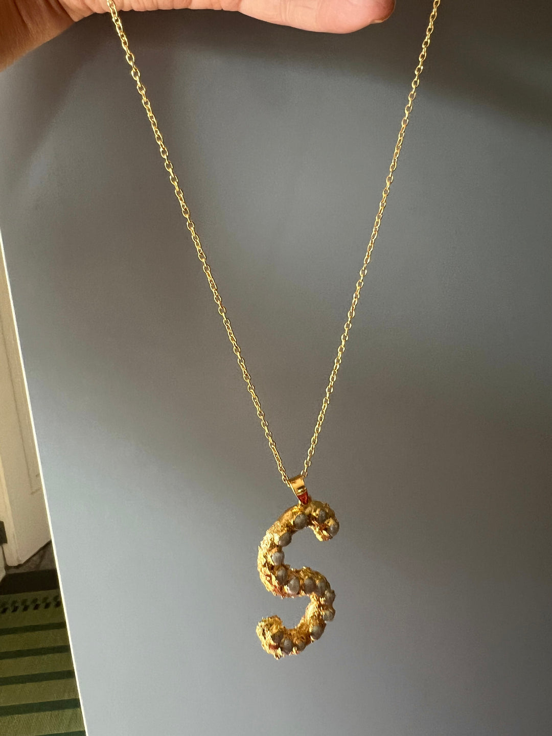 Statement Letter "S" Pendant Necklace