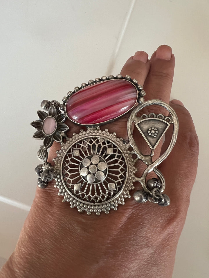 One-of-a-Kind Designer Fusion Ring - Premium Brass