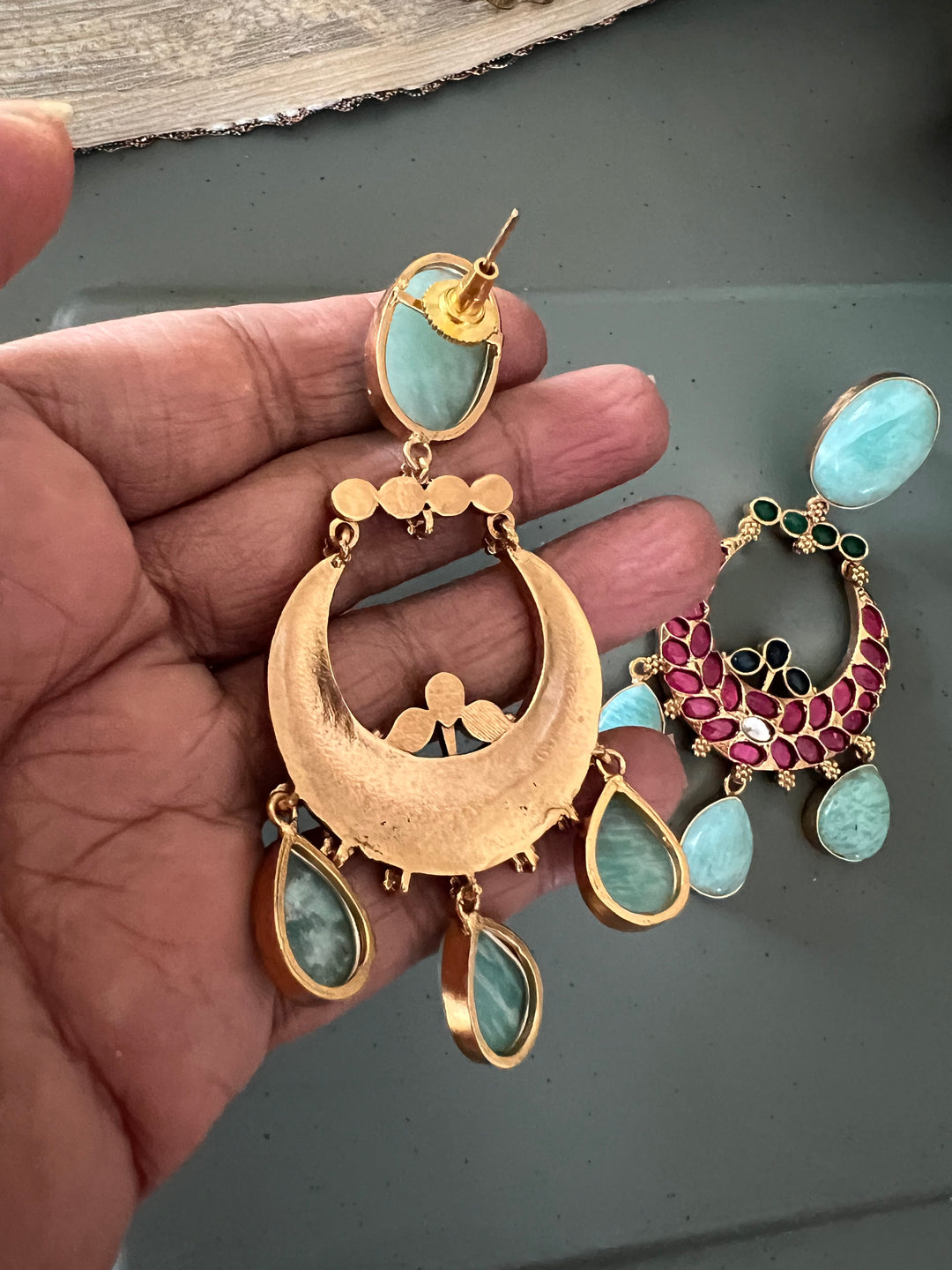 Designer Kempu Earrings - Premium Quality, Exquisite Craftsmanship