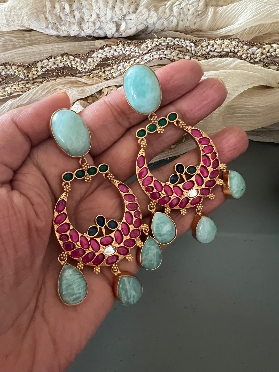 Designer Kempu Earrings - Premium Quality, Exquisite Craftsmanship