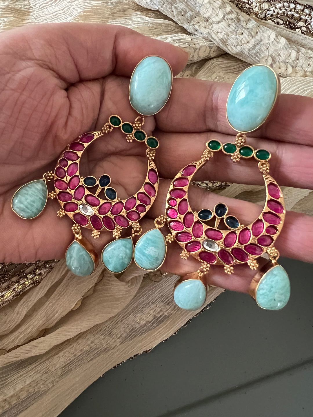 Designer Kempu Earrings - Premium Quality, Exquisite Craftsmanship