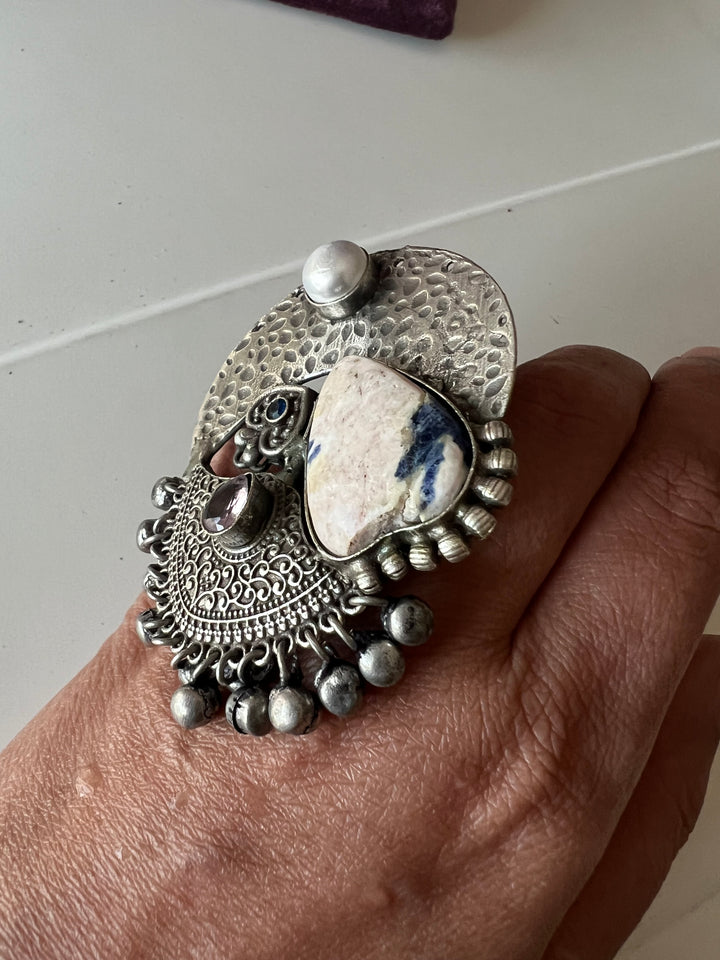 One-of-a-Kind Designer Fusion Ring - Premium Brass