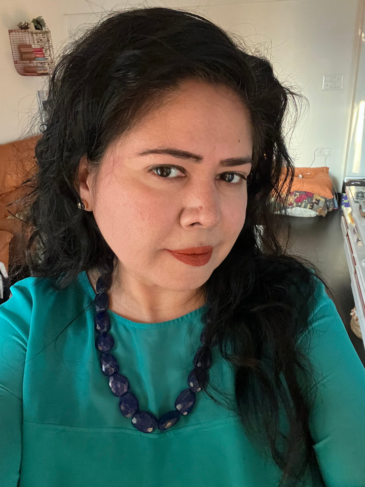 Natural Lapis Lazuli Gemstone Necklace | SHIVKA | Elegant Jewelry for Special Occasions