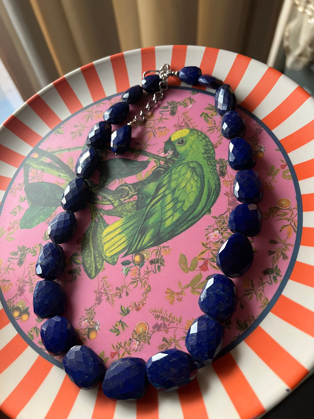 Natural Lapis Lazuli Gemstone Necklace | SHIVKA | Elegant Jewelry for Special Occasions