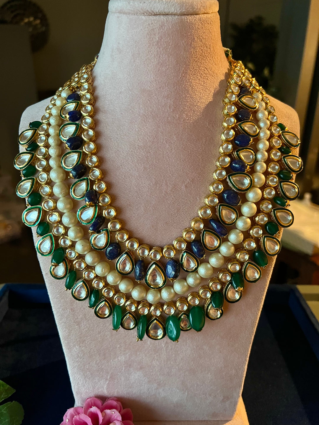 Elegant Kundan Necklace Set - Dazzle at Weddings and Festive Affairs