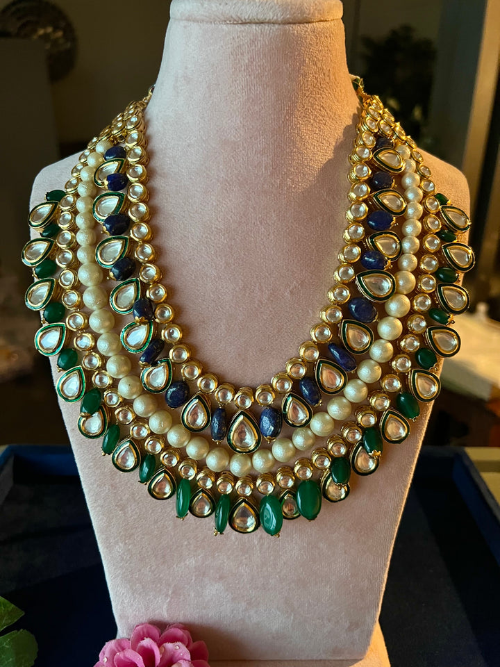 Elegant Kundan Necklace Set - Dazzle at Weddings and Festive Affairs