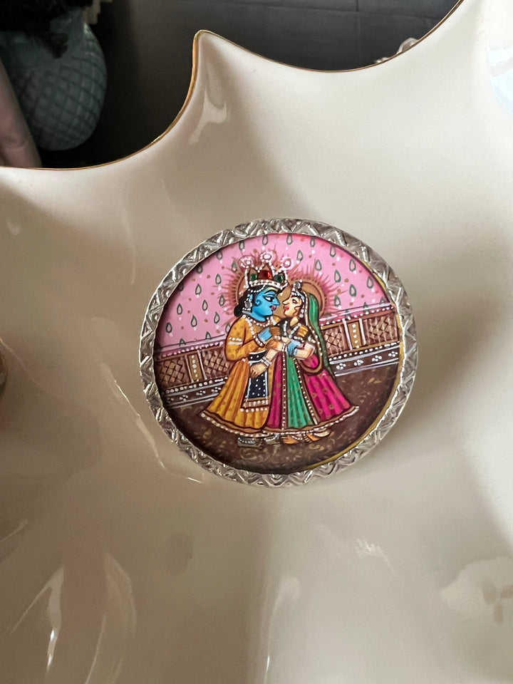 Pure 925 Hand Painted Silver Ring - A Touch of Timeless Beauty