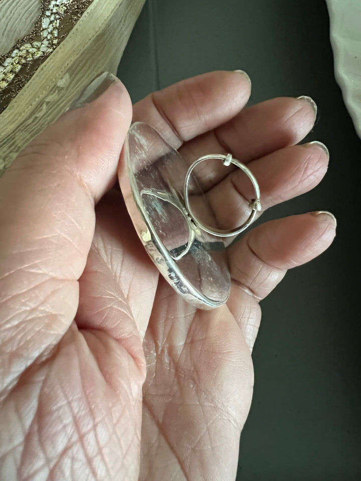 Pure 925 Hand Painted Silver Ring - A Touch of Timeless Beauty