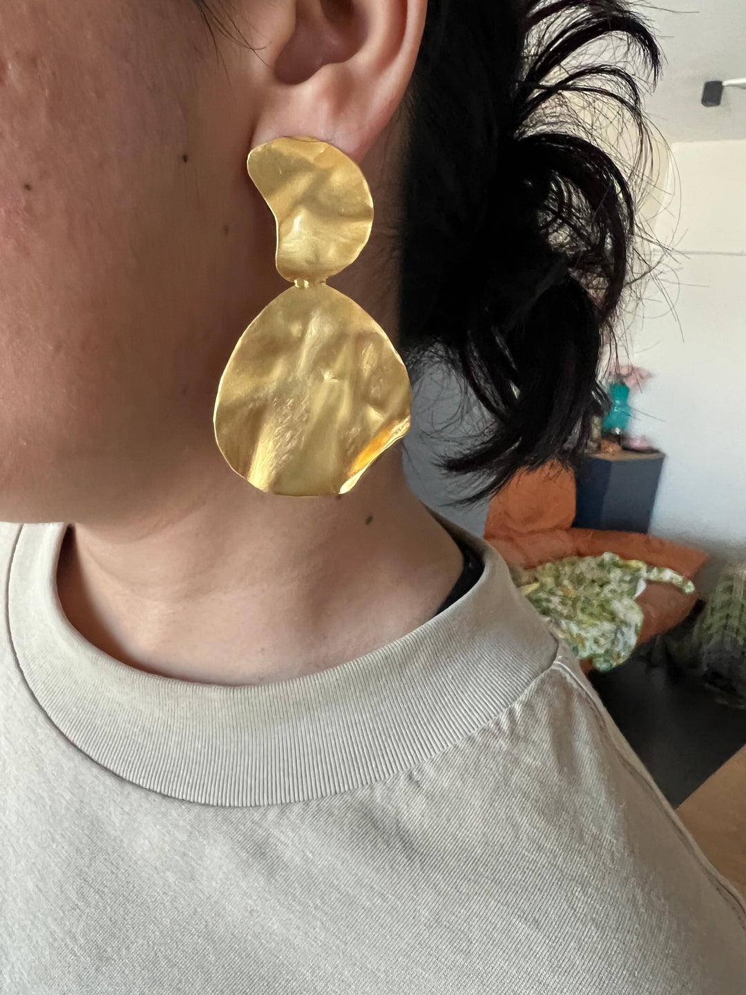 Hammered Brass Studs