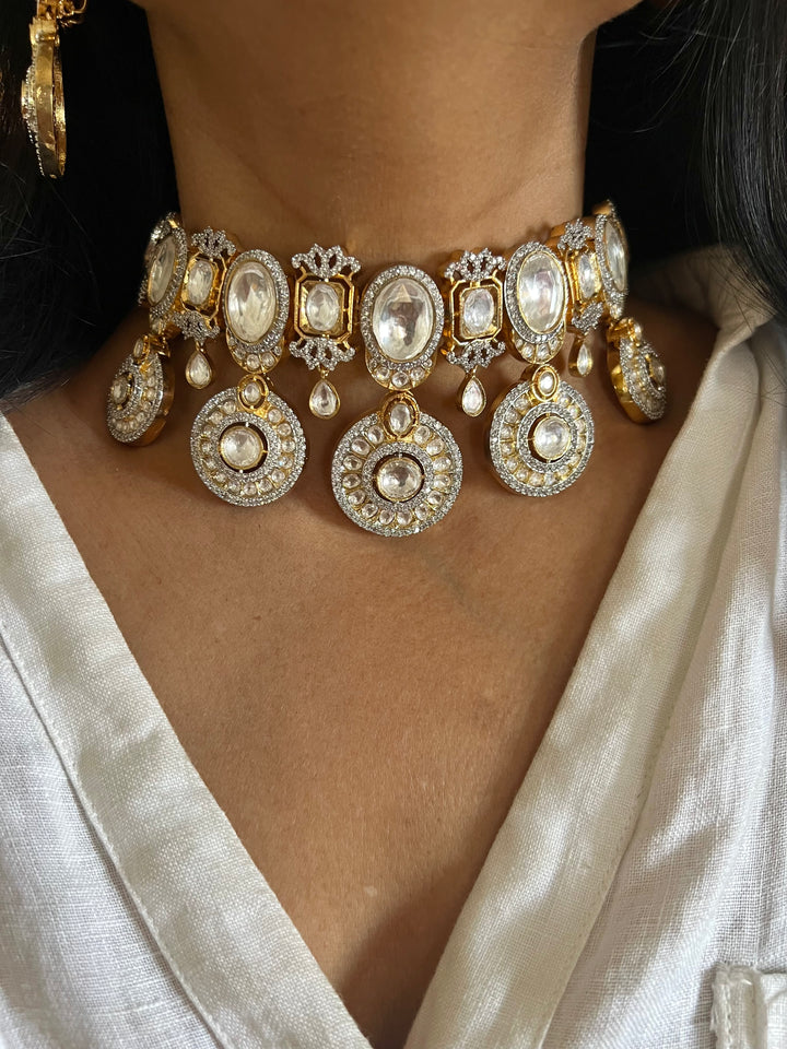 High Quality Kundan Necklace with Earrings