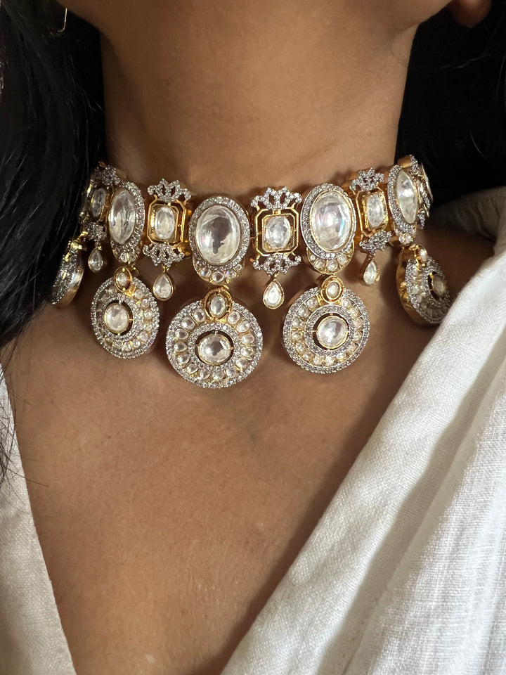 High Quality Kundan Necklace with Earrings