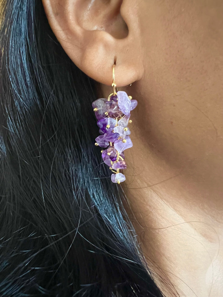 Statement Natural Beads Earrings