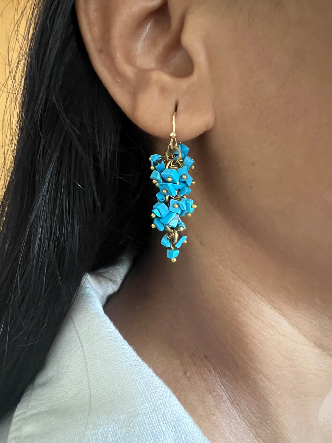 Statement Natural Beads Earrings