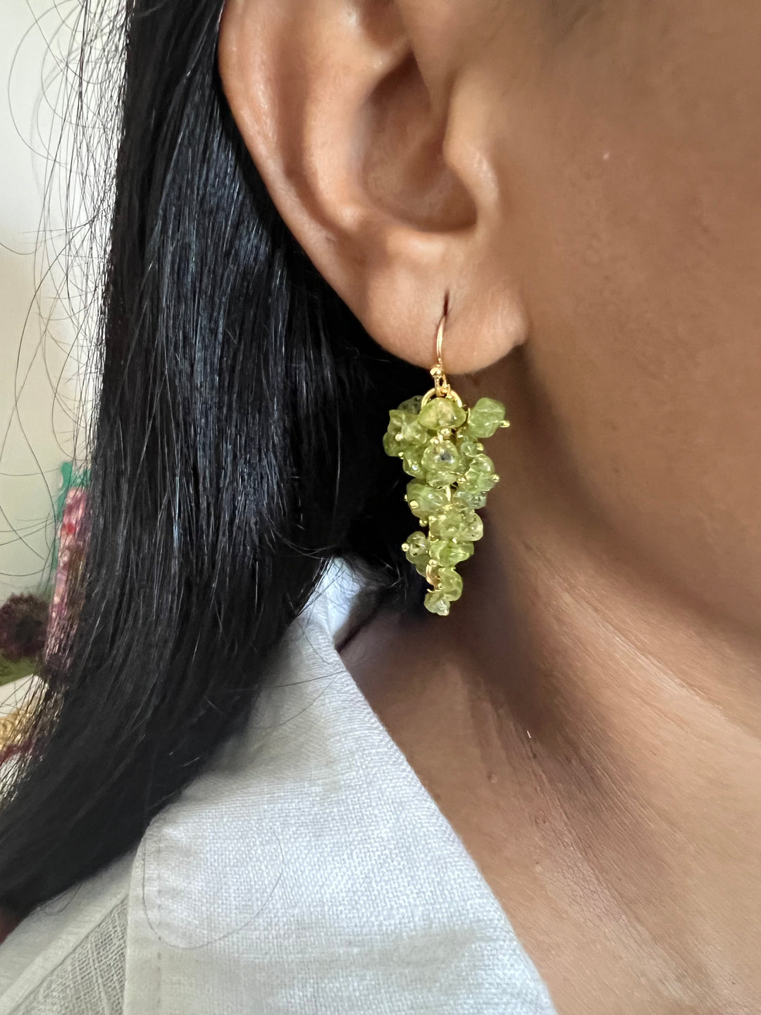 Statement Natural Beads Earrings