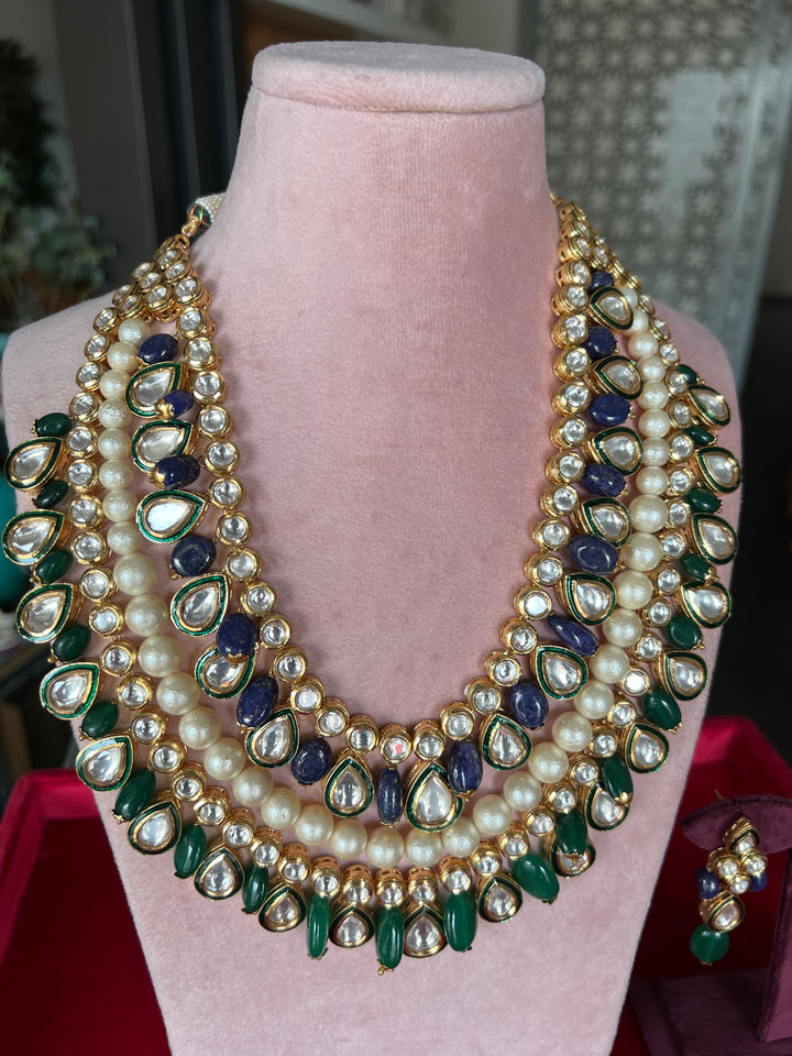 Elegant Kundan Necklace Set - Dazzle at Weddings and Festive Affairs