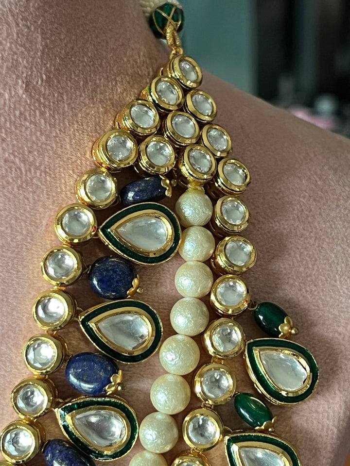 Elegant Kundan Necklace Set - Dazzle at Weddings and Festive Affairs