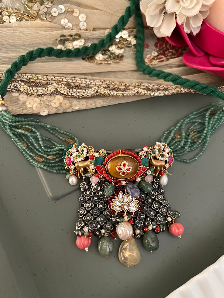 SHIVKA Designed Nakhra 925 Silver Necklace