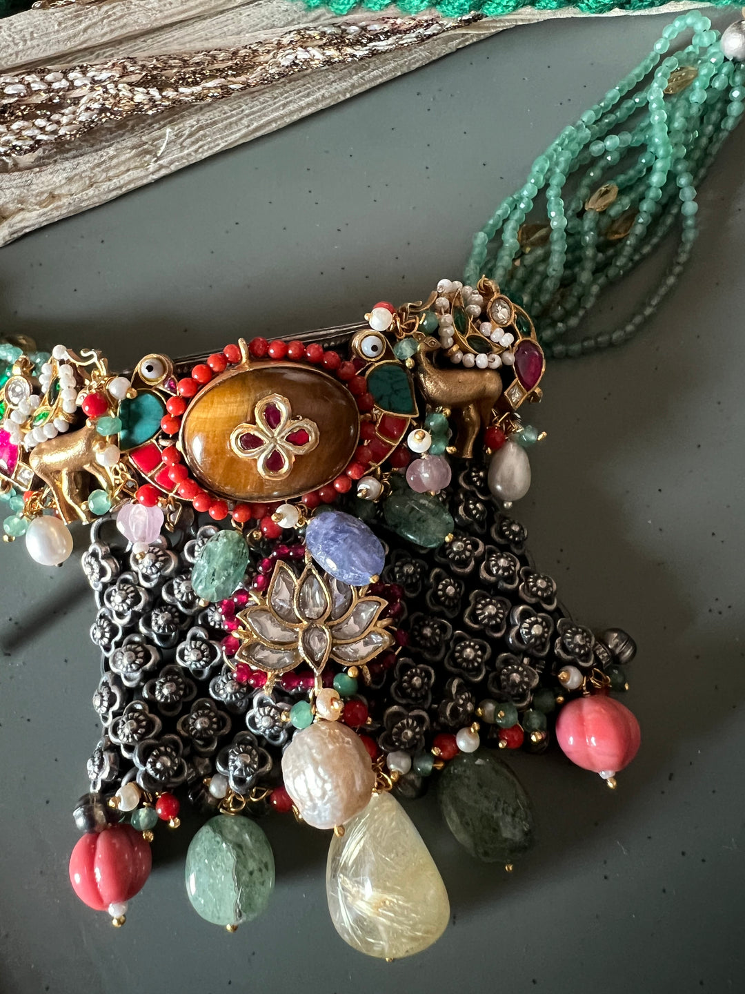 SHIVKA Designed Nakhra 925 Silver Necklace