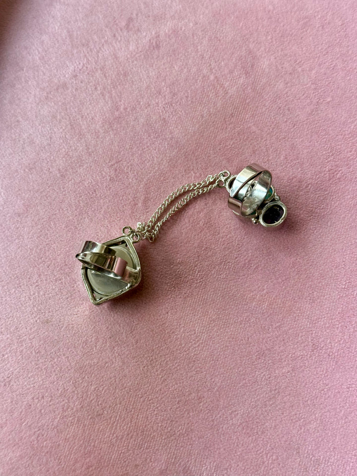 Gemstone Cluster Two-Finger Watch Ring