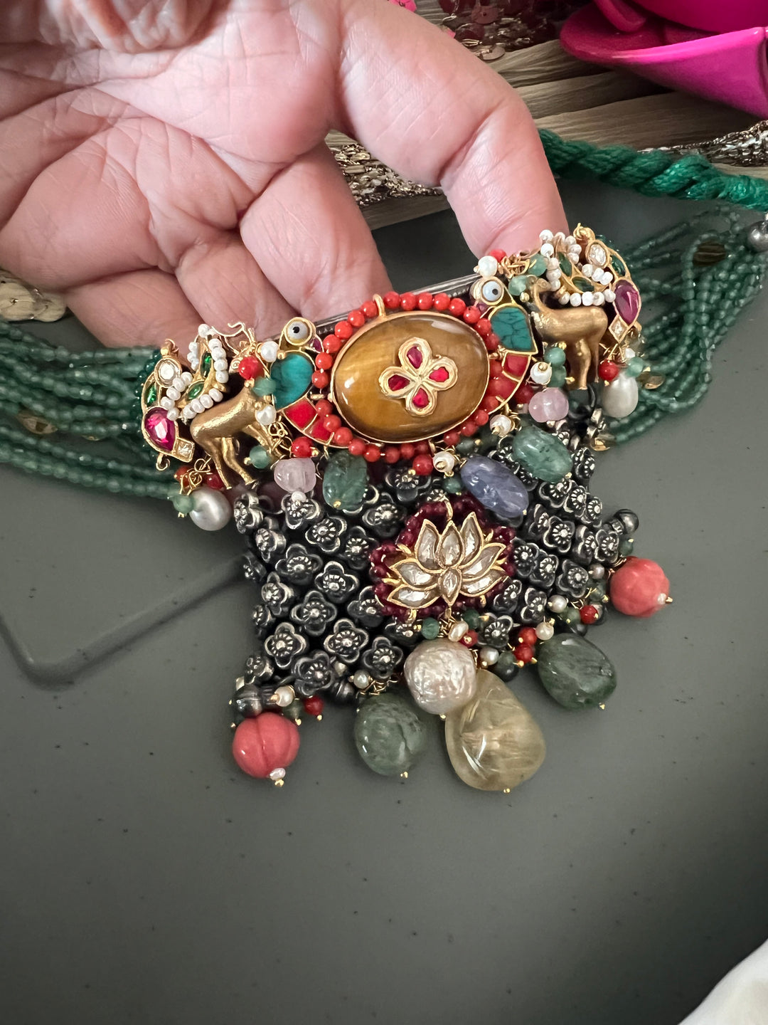 SHIVKA Designed Nakhra 925 Silver Necklace