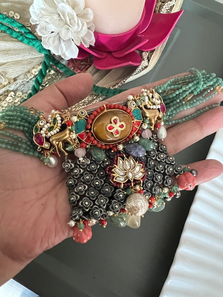 SHIVKA Designed Nakhra 925 Silver Necklace