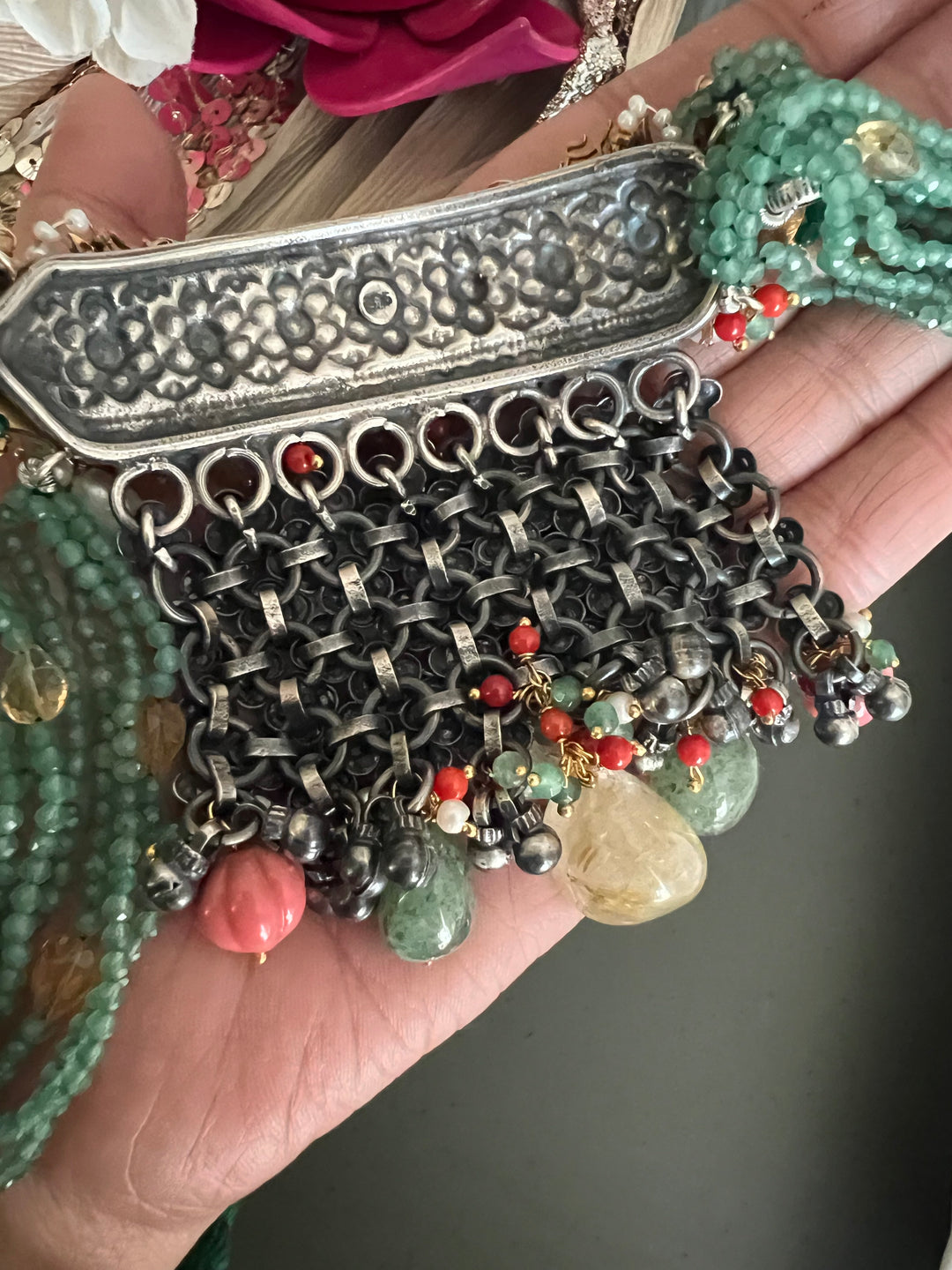 SHIVKA Designed Nakhra 925 Silver Necklace