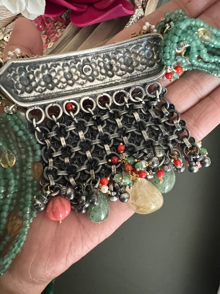 SHIVKA Designed Nakhra 925 Silver Necklace