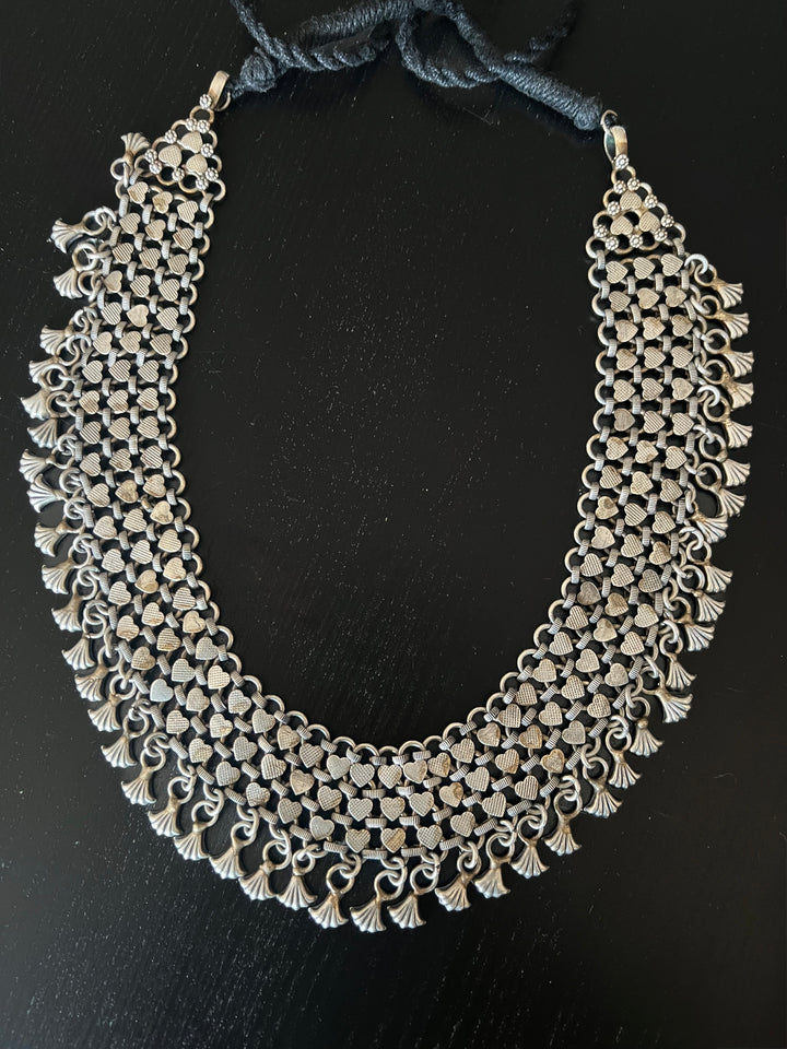 Handmade Tribal Necklace | Antique Polish Brass Statement Necklace