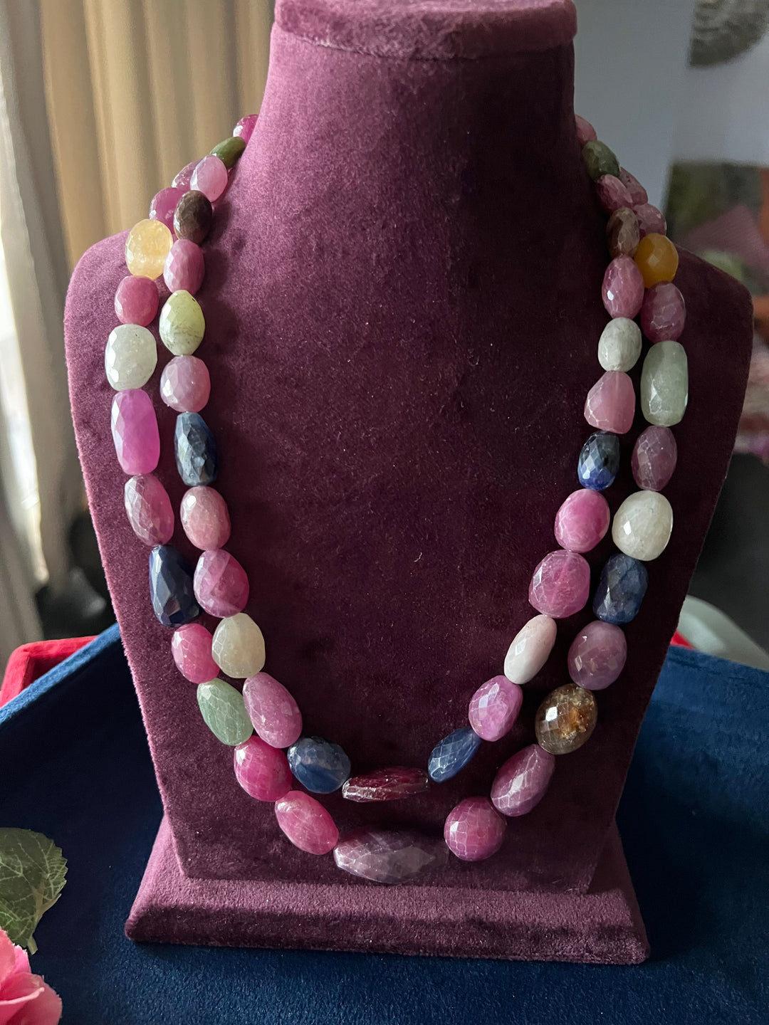 Handcrafted Multicolored Gemstone Necklace: A Tapestry of Elegance