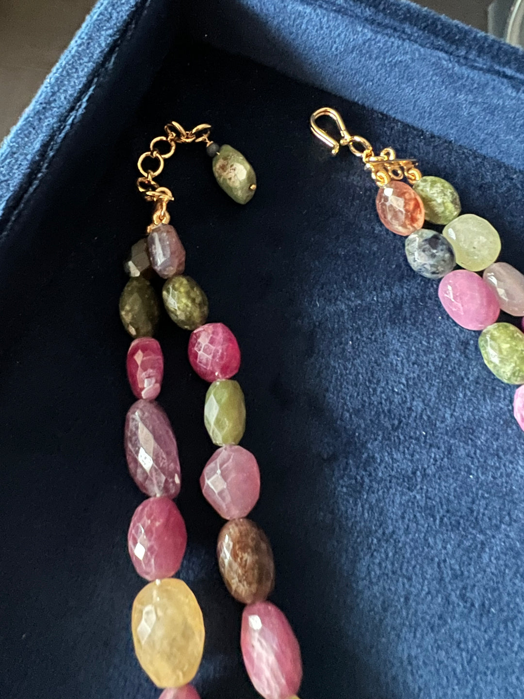 Handcrafted Multicolored Gemstone Necklace: A Tapestry of Elegance