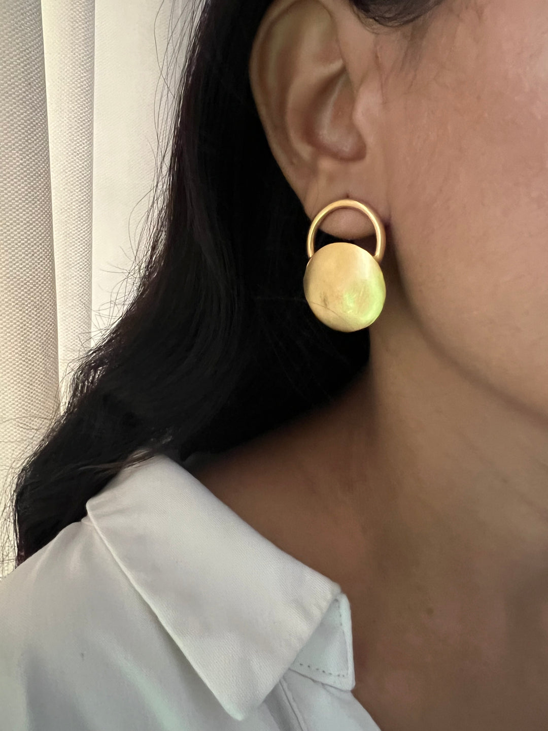 Gold Plated Brass Stud Earrings