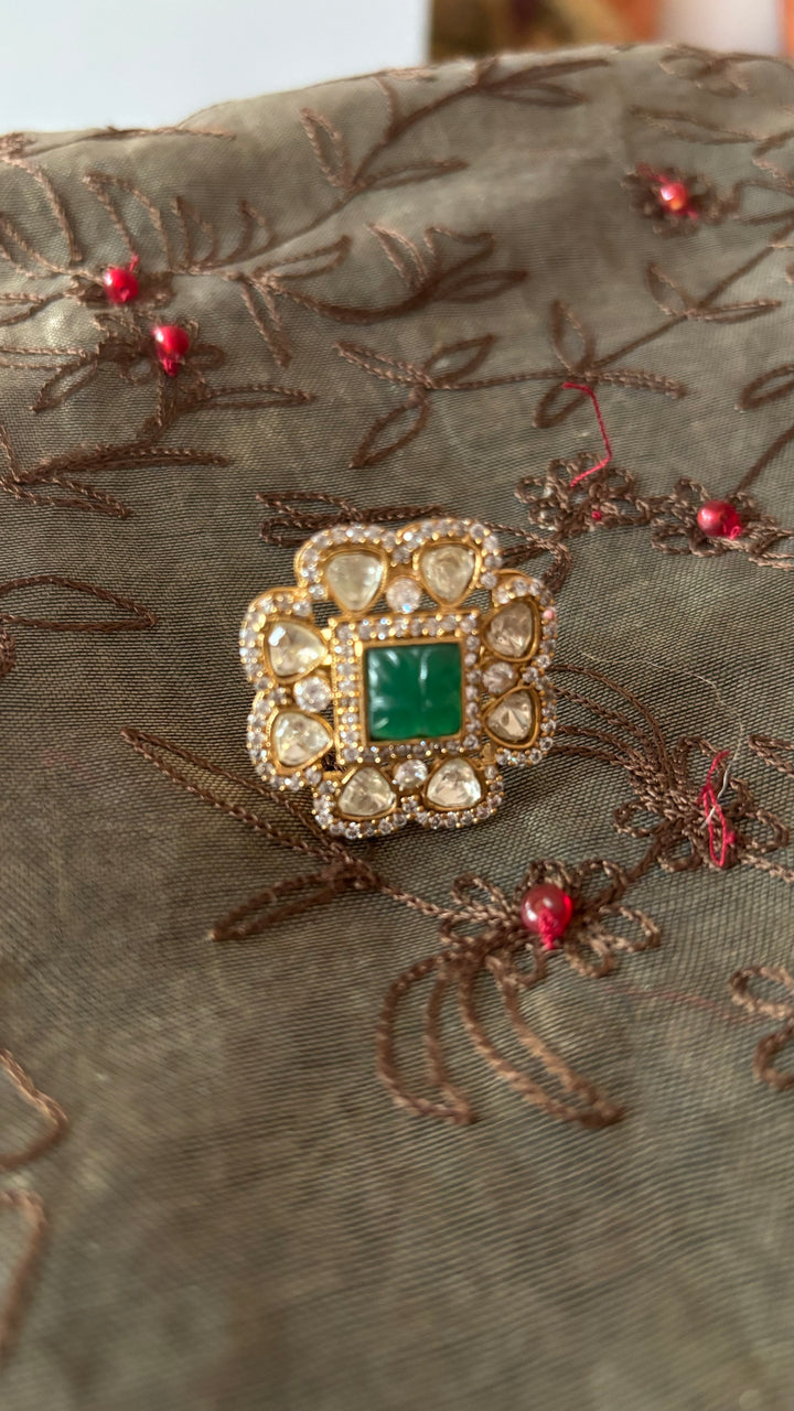 Elegant Victorian Kundan CZ Ring