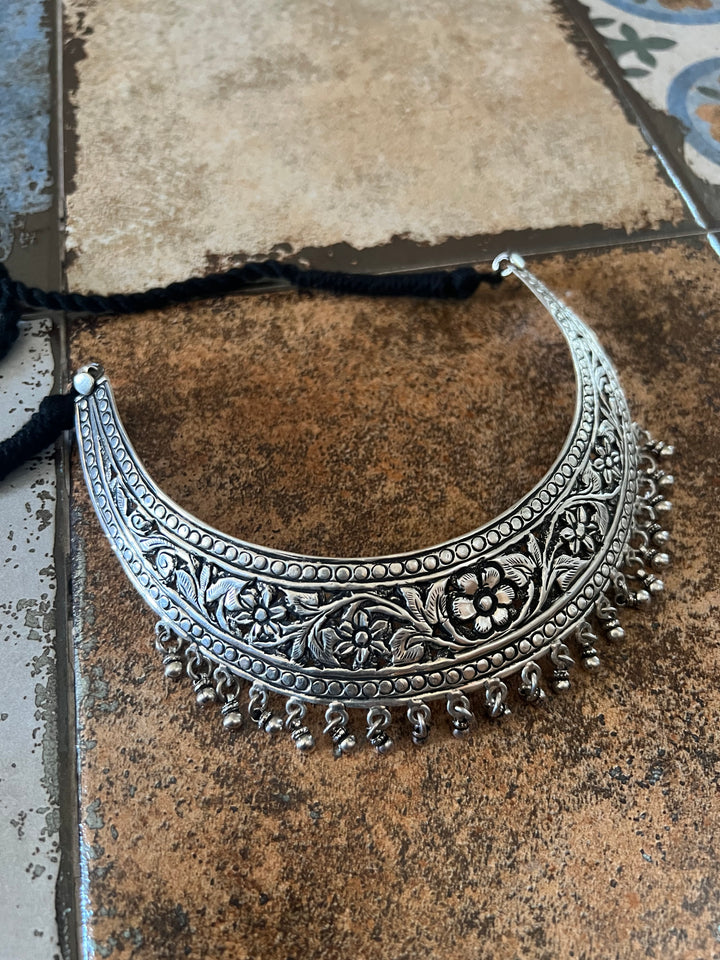 SHIVKA Pure 925 Silver Choker Necklace