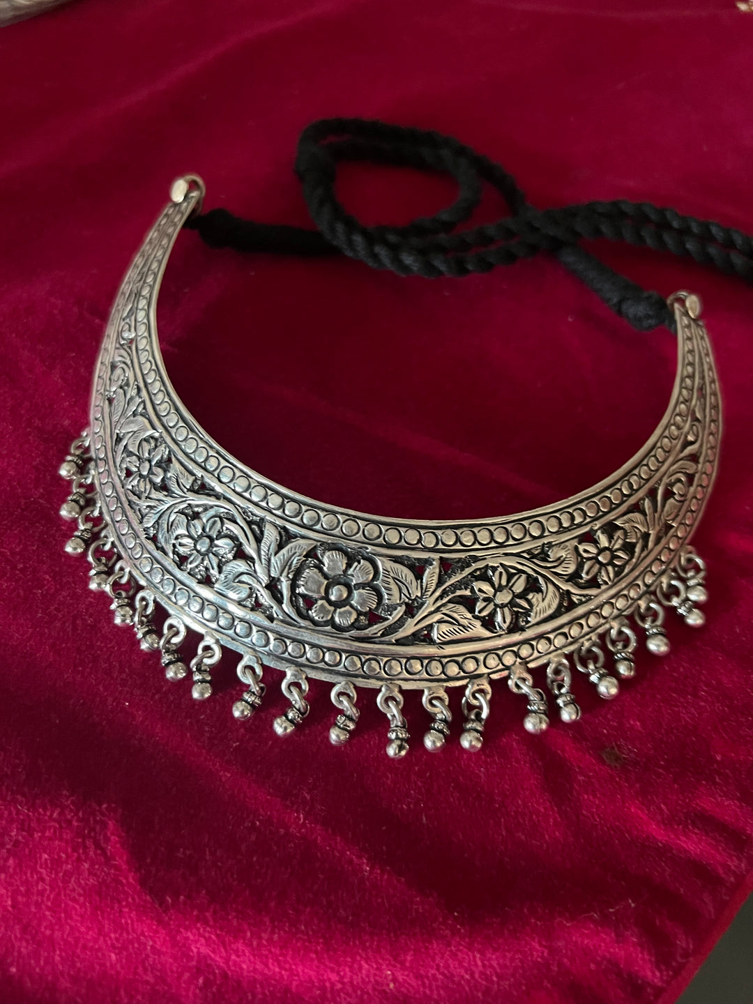 SHIVKA Pure 925 Silver Choker Necklace