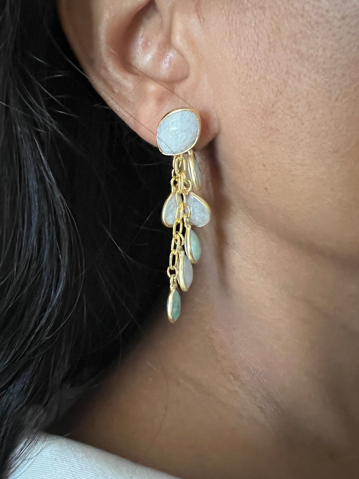 Amazonite and Moonstone Dangler