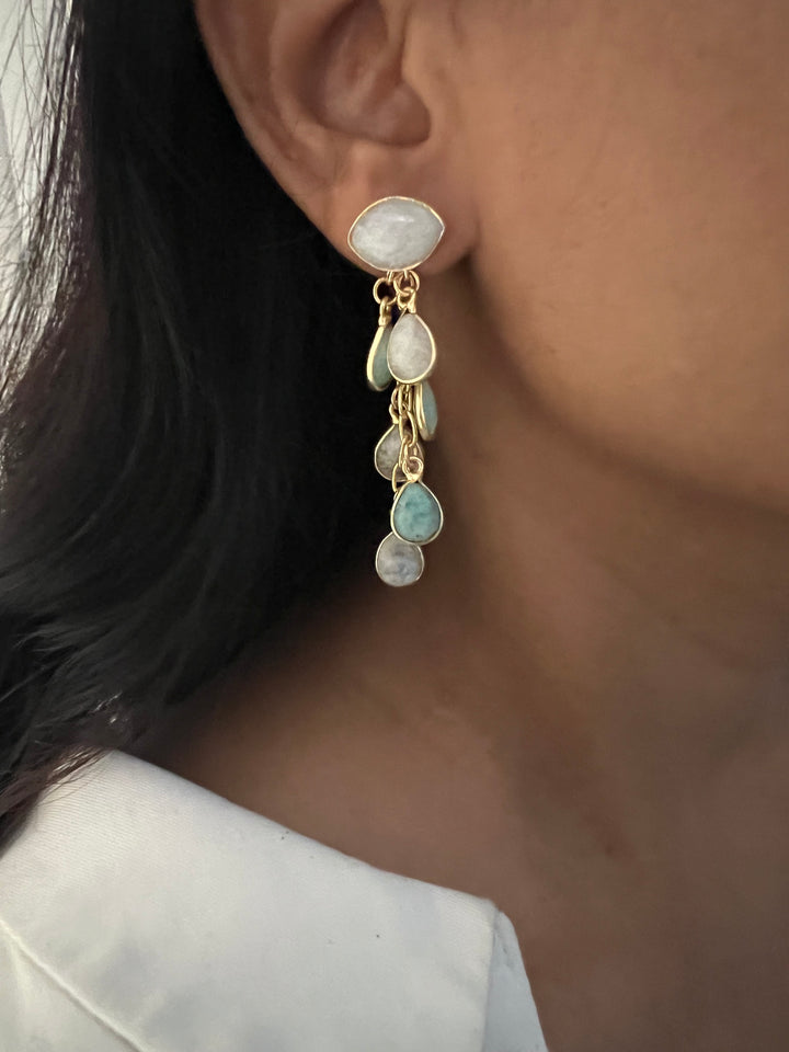 Amazonite and Moonstone Dangler