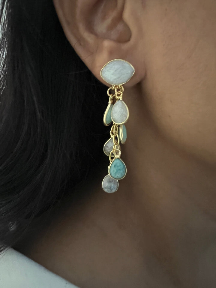 Amazonite and Moonstone Dangler