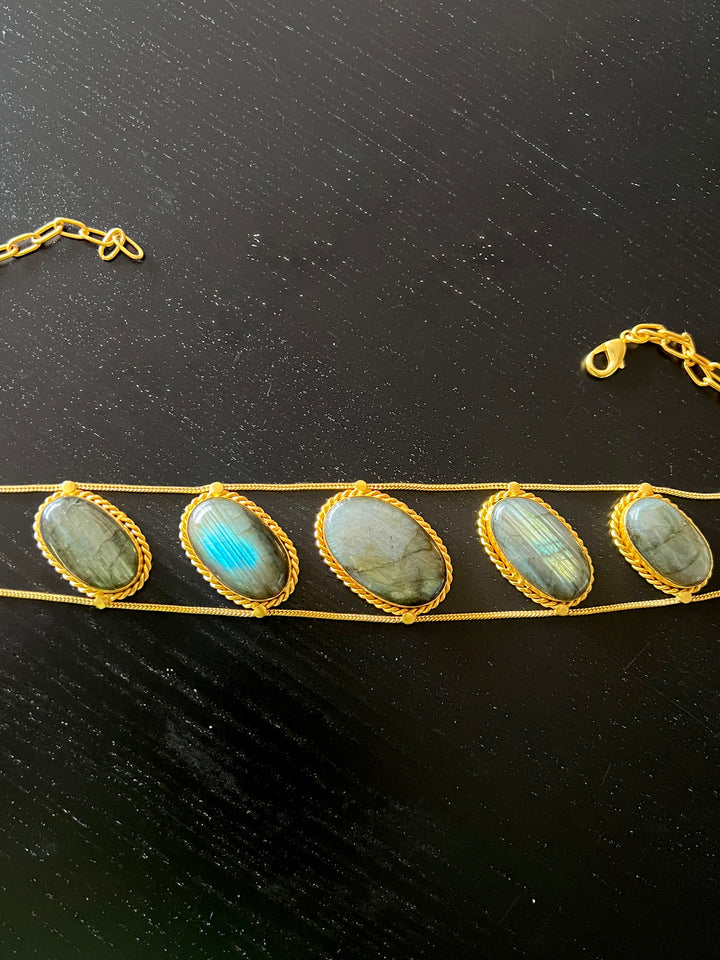 Statement Labradorite Choker / One of a kind Jewellery/ Indian Choker