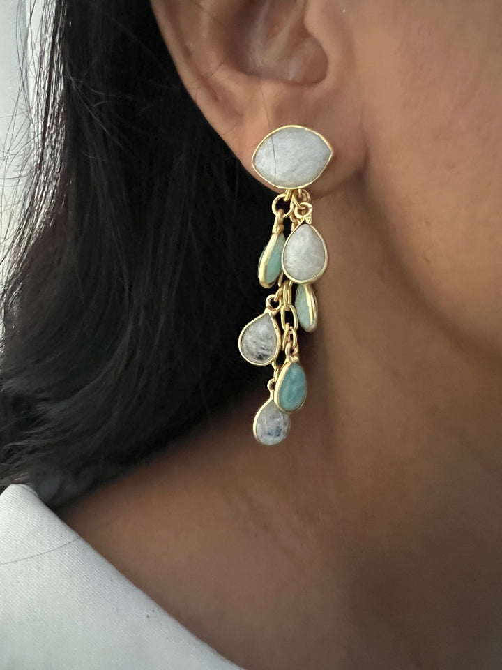 Amazonite and Moonstone Dangler