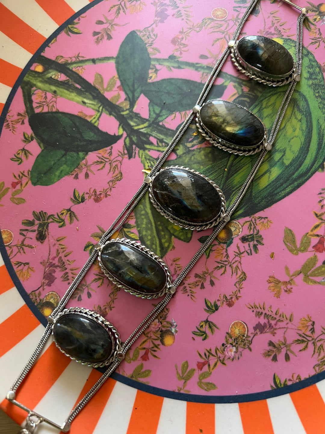 Statement Labradorite Choker / One-of-a-kind Jewlery/ Indian Choker