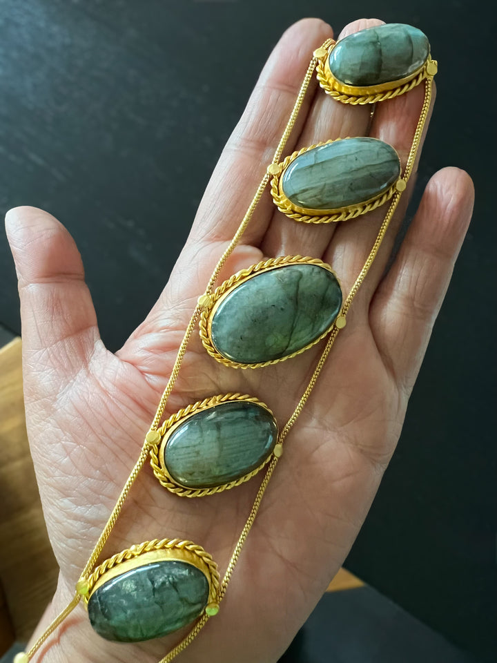 Statement Labradorite Choker / One of a kind Jewellery/ Indian Choker