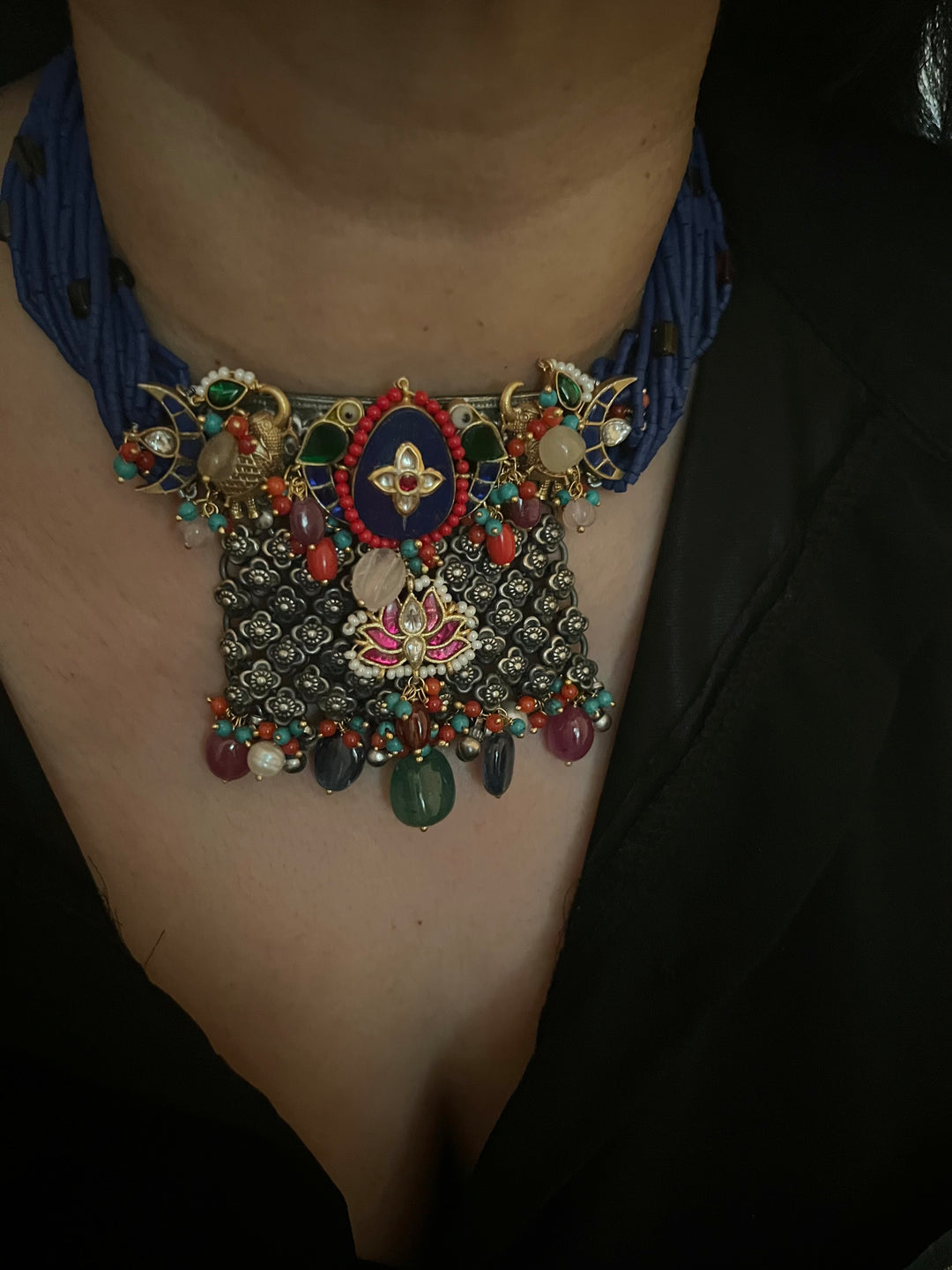 SHIVKA Designed Nakhra 925 Silver Necklace